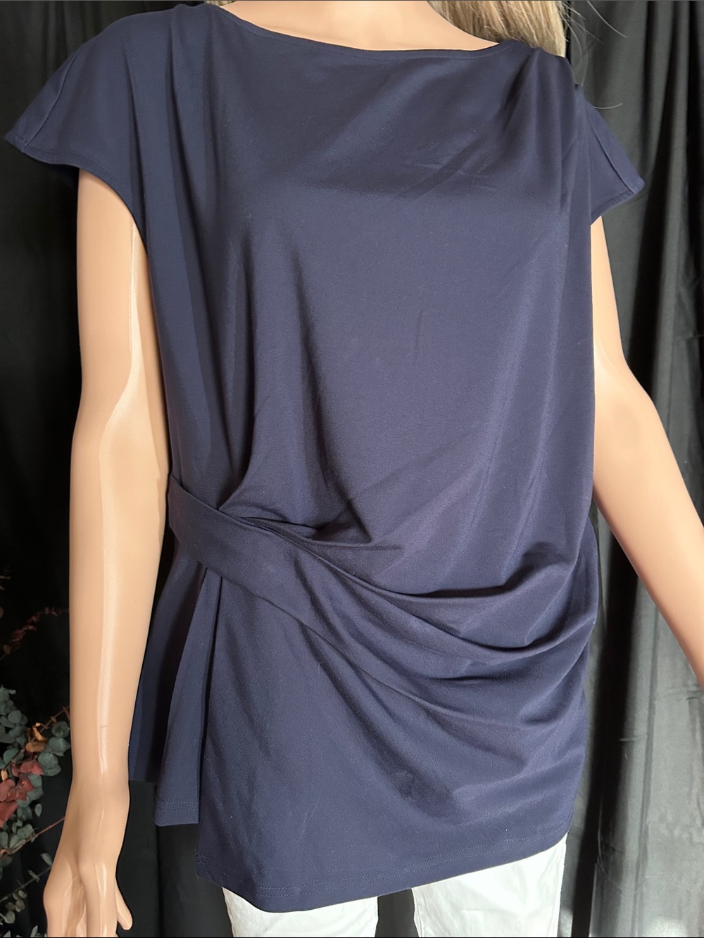NWT GRACE KARIN NAVY BLOUSE XL